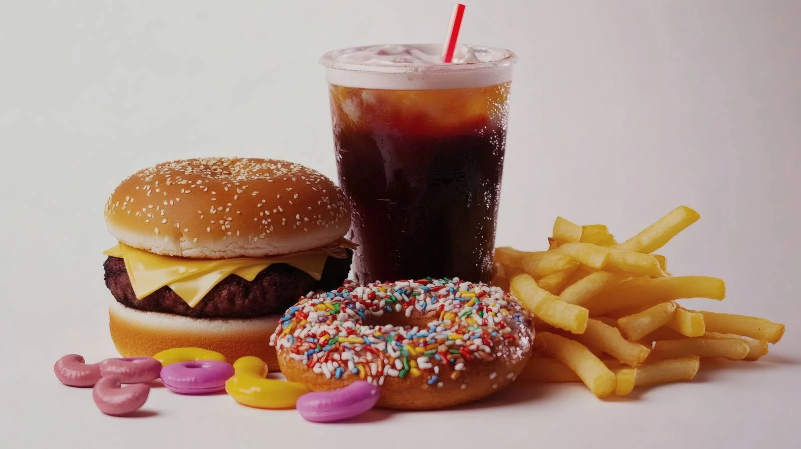 Unhealthy Diet on White Background — free download from Dotvec