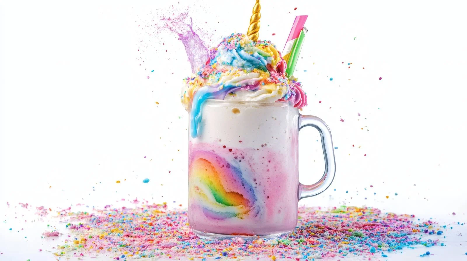Delicious Unicorn Milkshake on White Background — free download from Dotvec