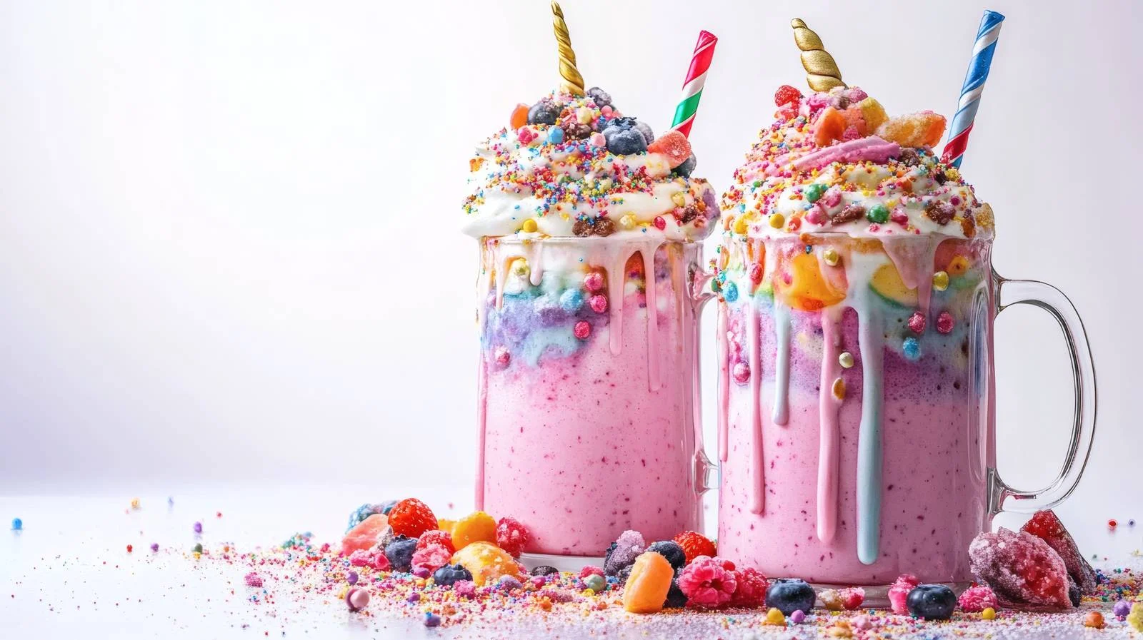 Exquisite Unicorn Milkshake on White Background — free download from Dotvec