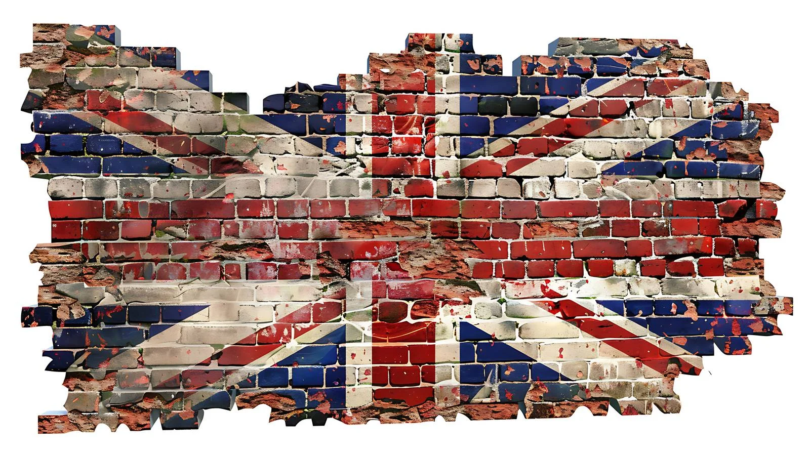 Vintage United Kingdom Flag on Brick Wall — free download from Dotvec