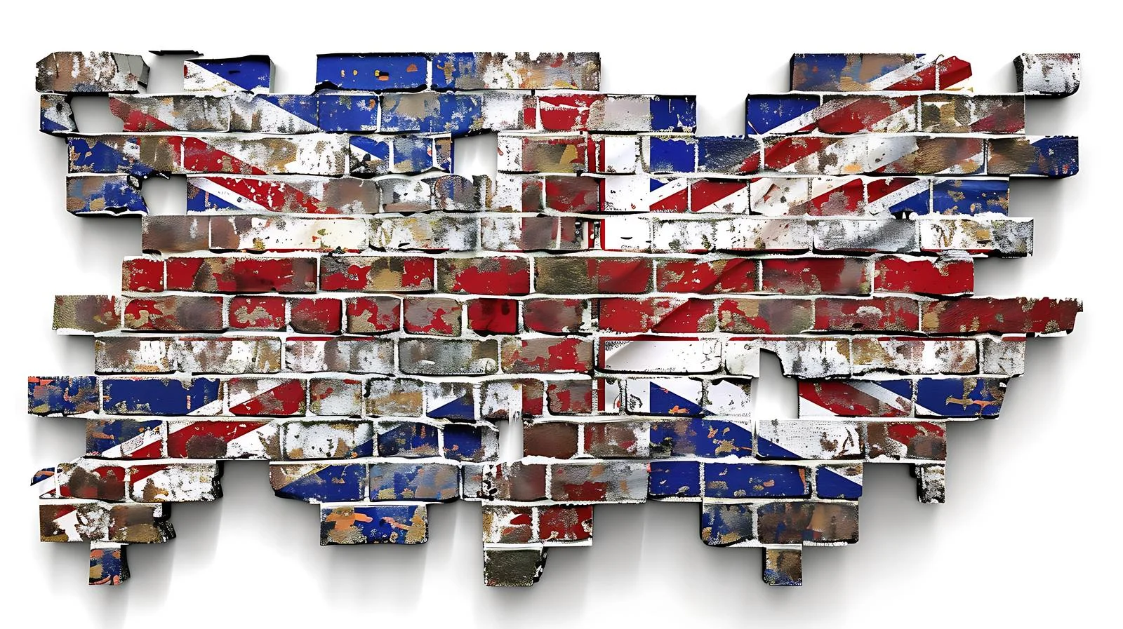 Vintage United Kingdom Flag on Brick Wall — free download from Dotvec