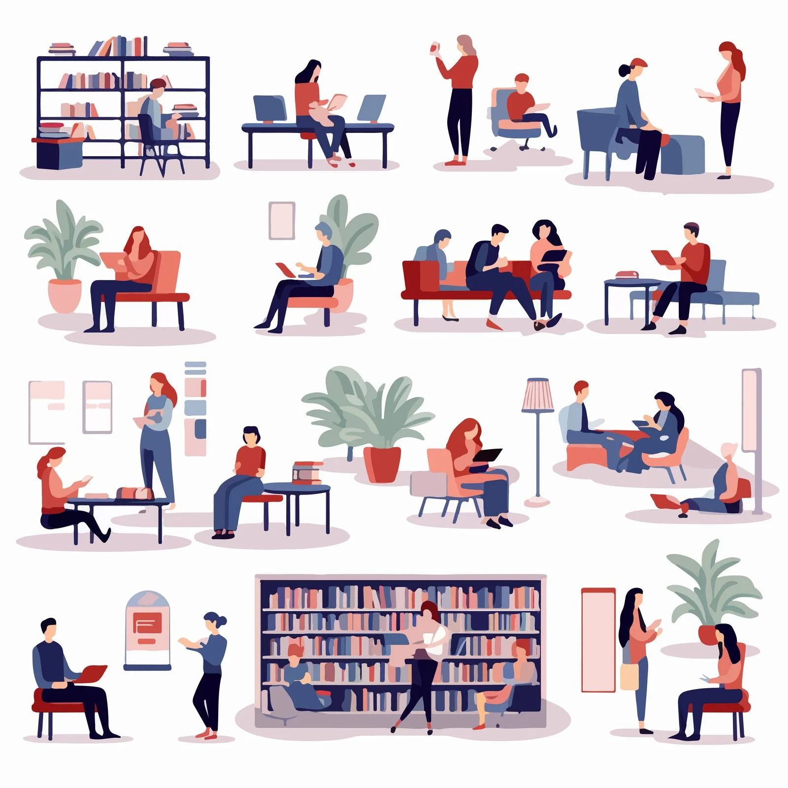 Diverse University Students Engage in Educational Activities — free download from Dotvec