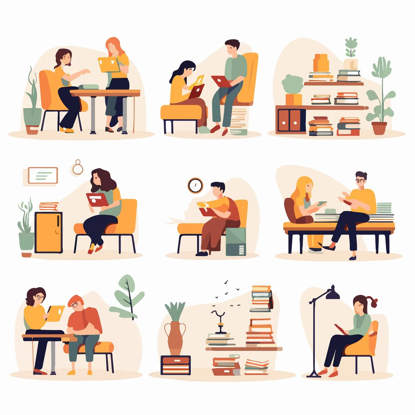 Diverse University Students Engage in Education — free download from Dotvec