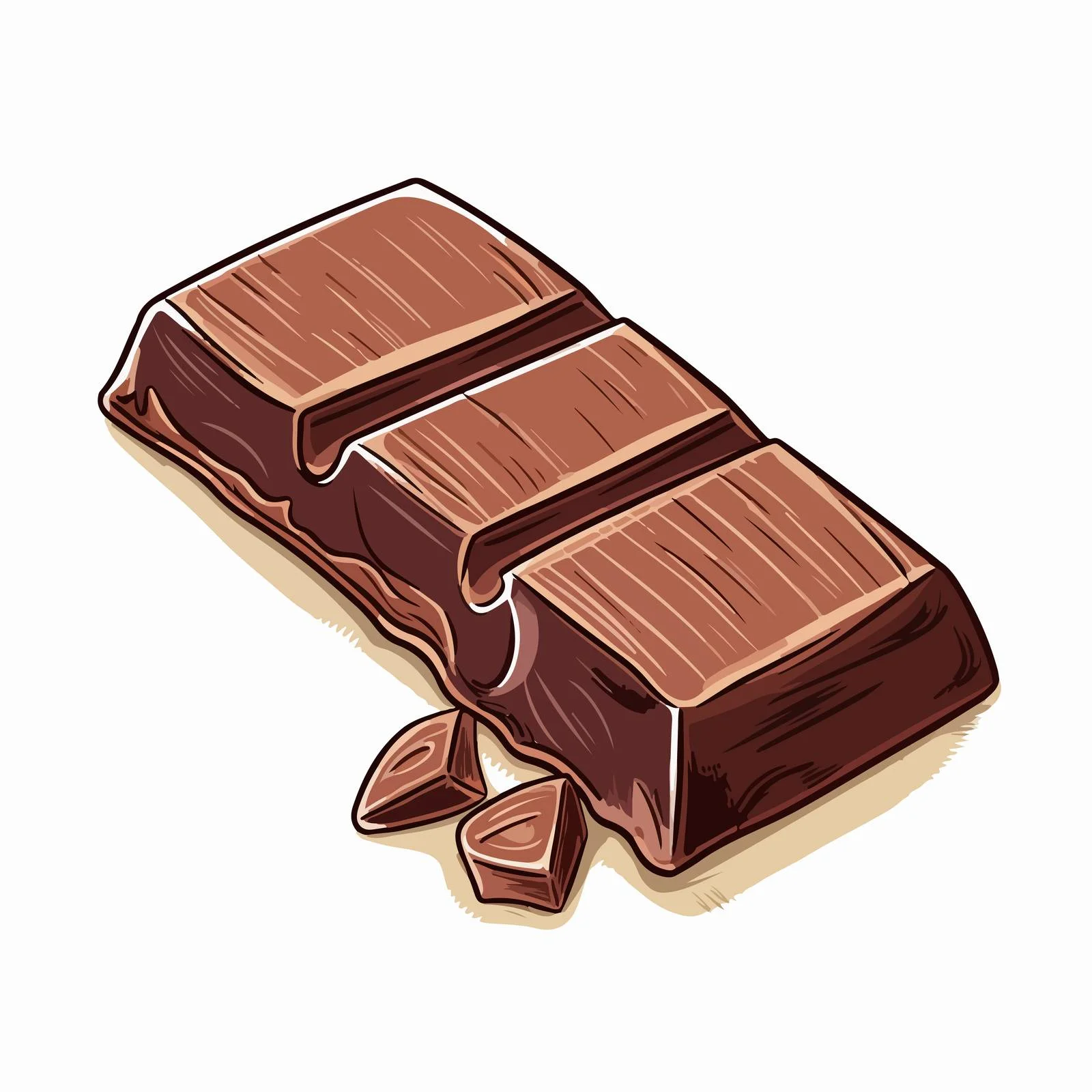 Hand-Drawn Chocolate Bar Vector Illustration — free download from Dotvec