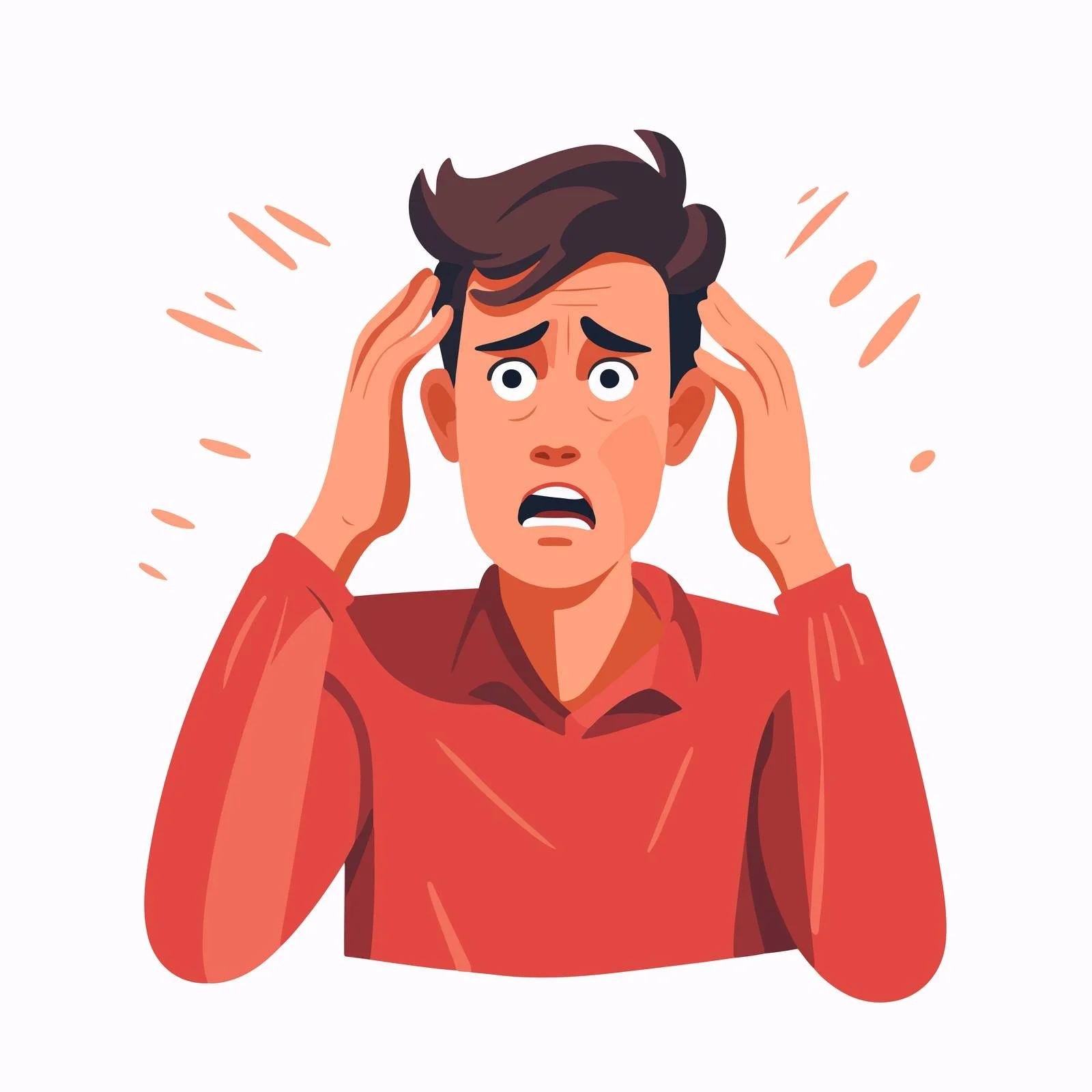 Man displaying sad and shocked expression — free download from Dotvec