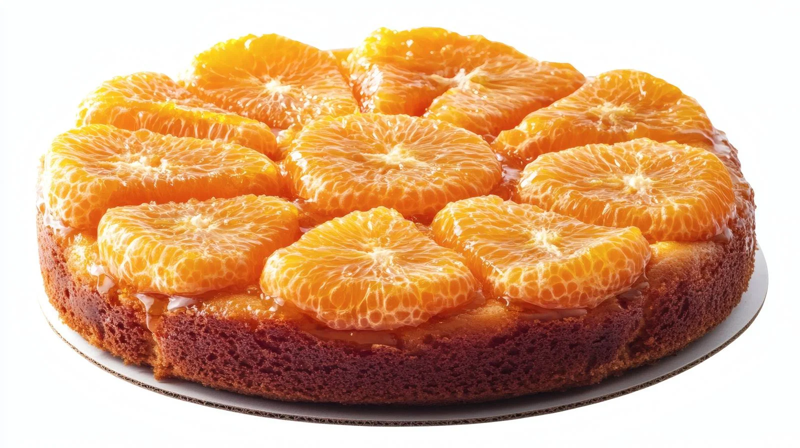 Inverted Orange Cake on White Background — free download from Dotvec
