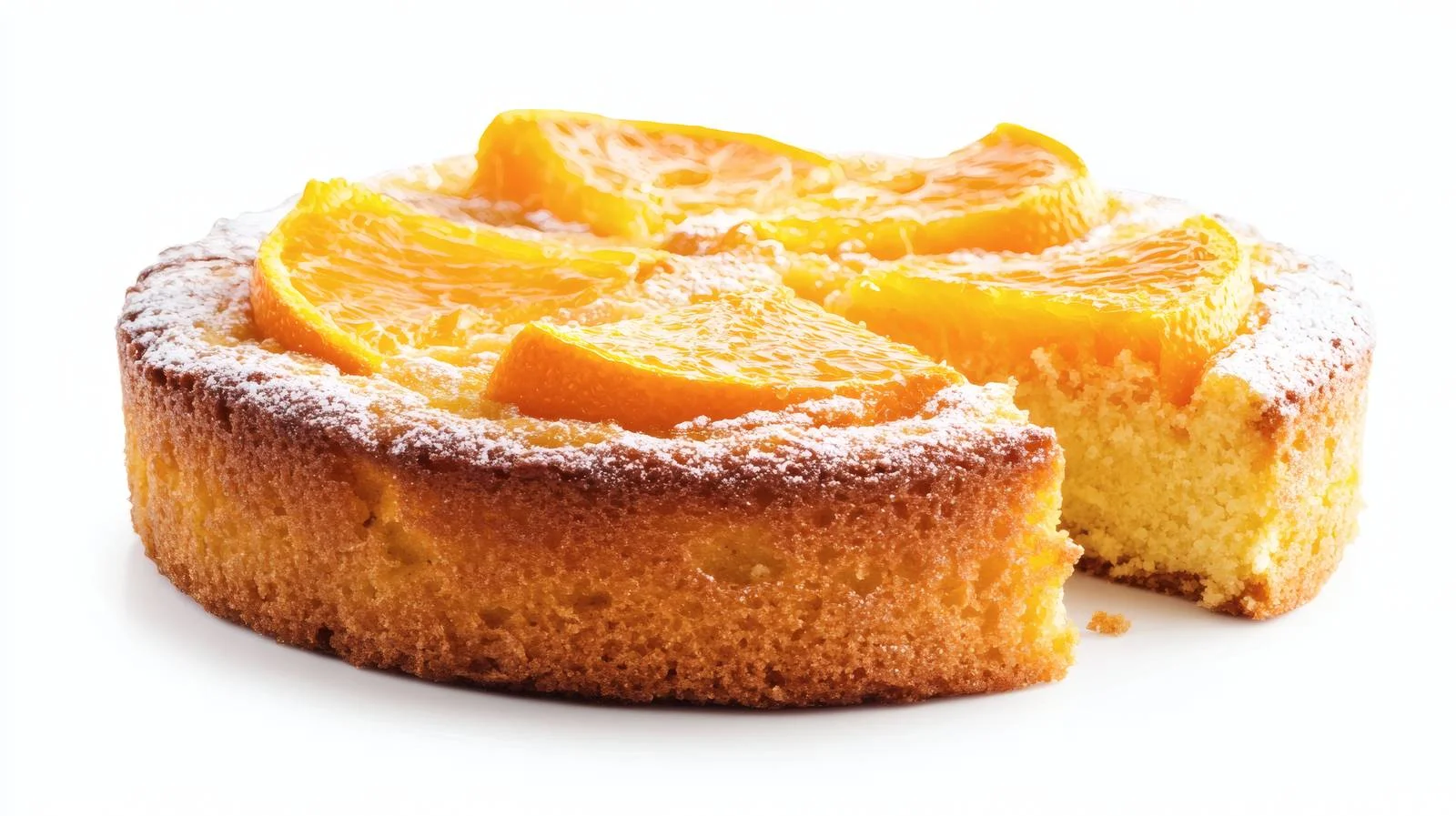 Exquisite Upside-Down Orange Cake on White — free download from Dotvec