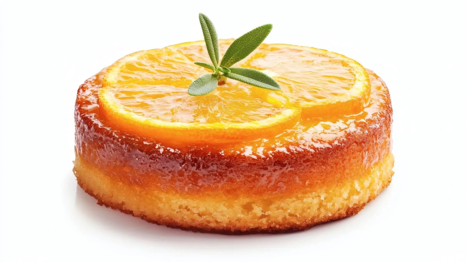Exquisite Upside-Down Orange Cake on White — free download from Dotvec