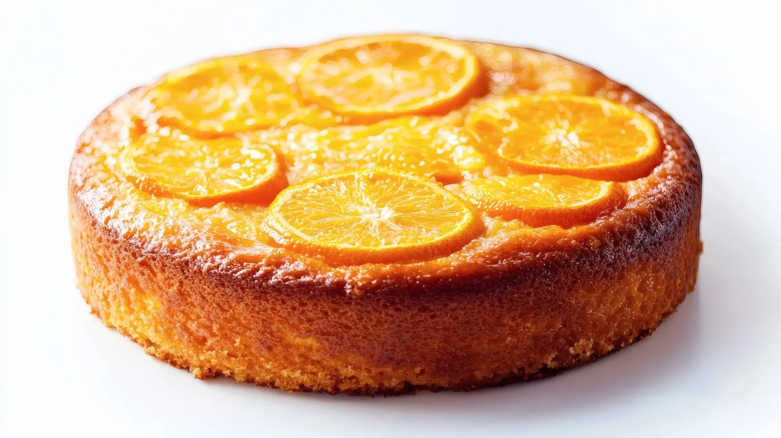 Inverted Orange Cake on White Background — free download from Dotvec
