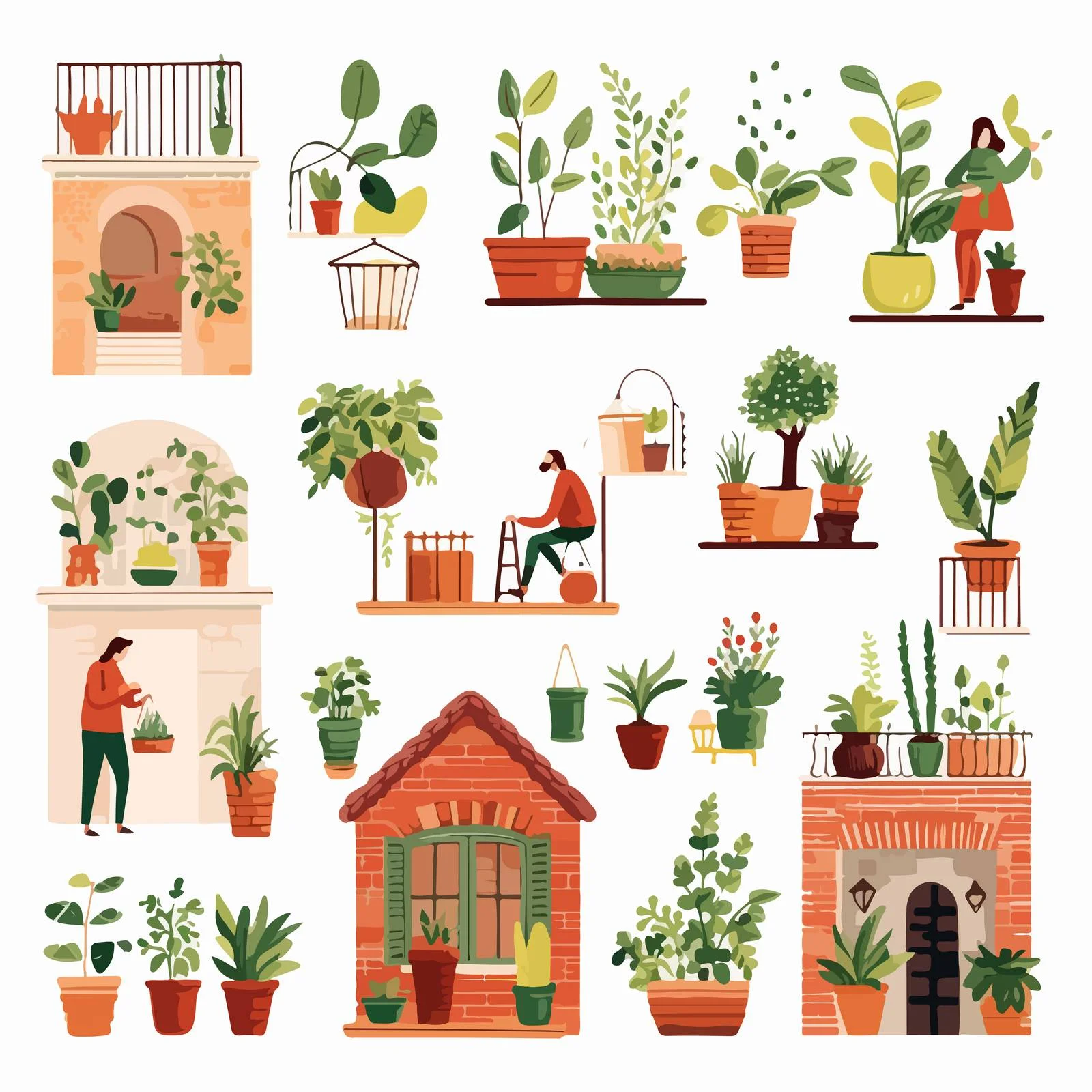 City Dwellers Engage in Urban Gardening — free download from Dotvec