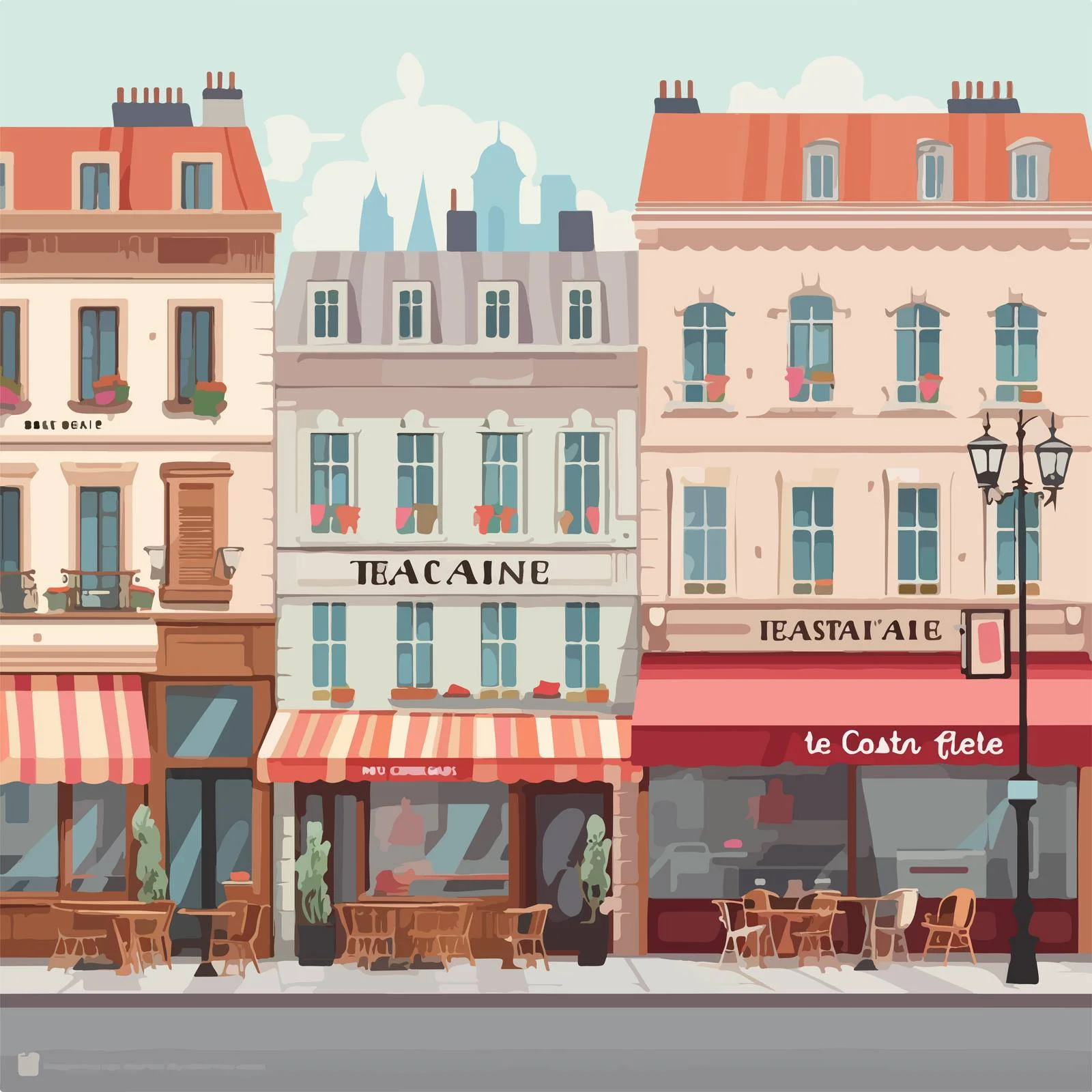 European City Street Urban Landscape View — free download from Dotvec