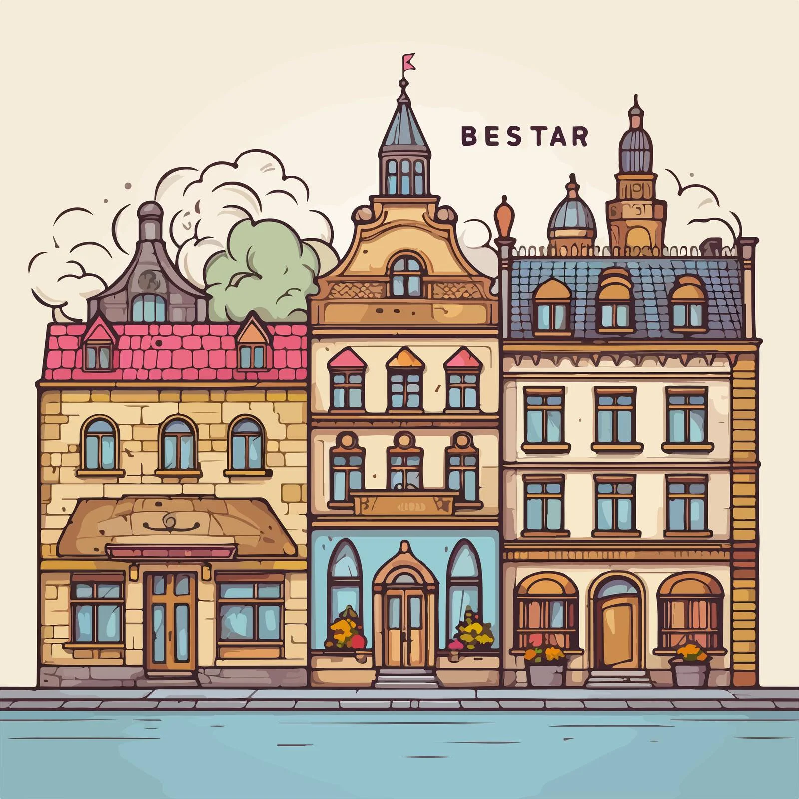 Exquisite European Urban Facades Snapshot — free download from Dotvec