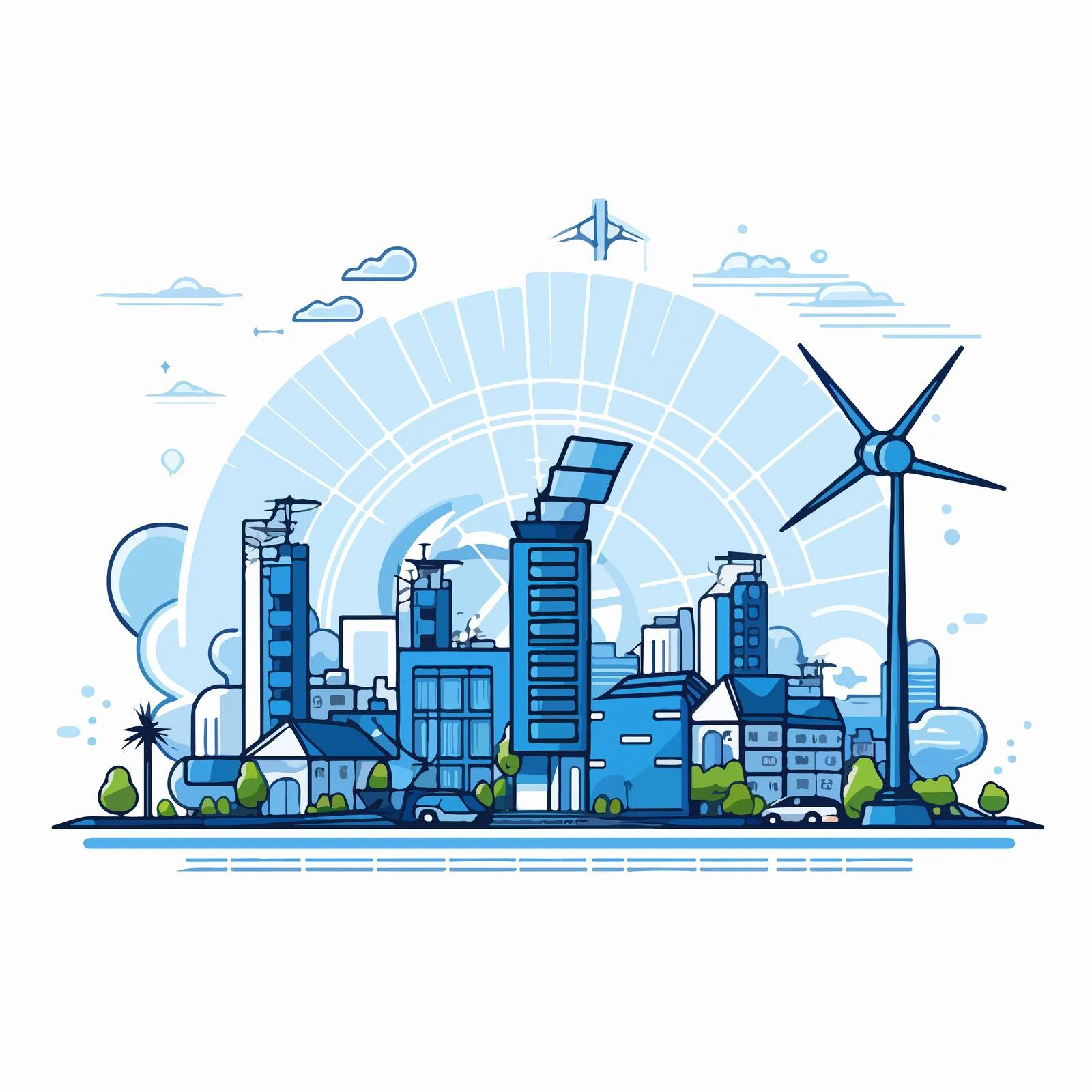 Sustainable Urban Infrastructure with Eco-Friendly Features — free download from Dotvec