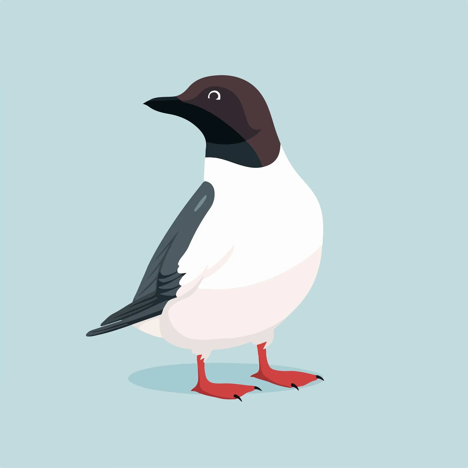 Adorable Flat Vector Uria Arctic Bird — free download from Dotvec