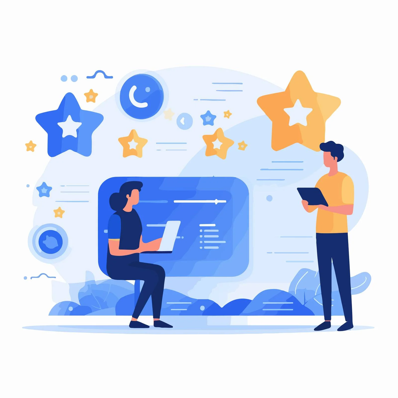 Enhancing user feedback with flat vector design — free download from Dotvec