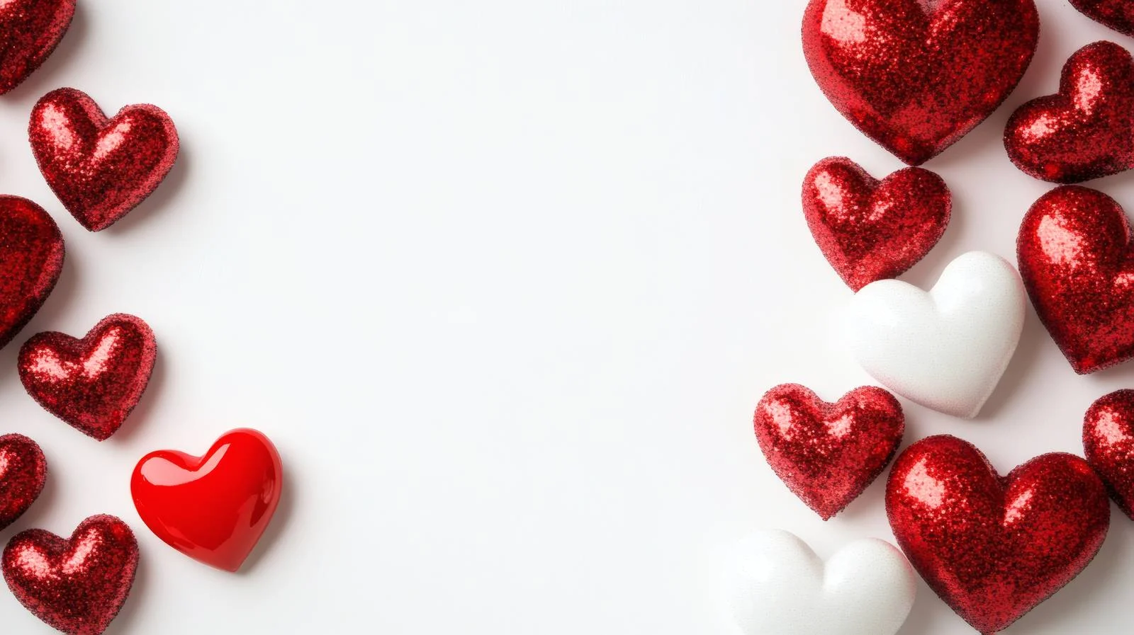 Romantic Heart Background on White Isolation — free download from Dotvec