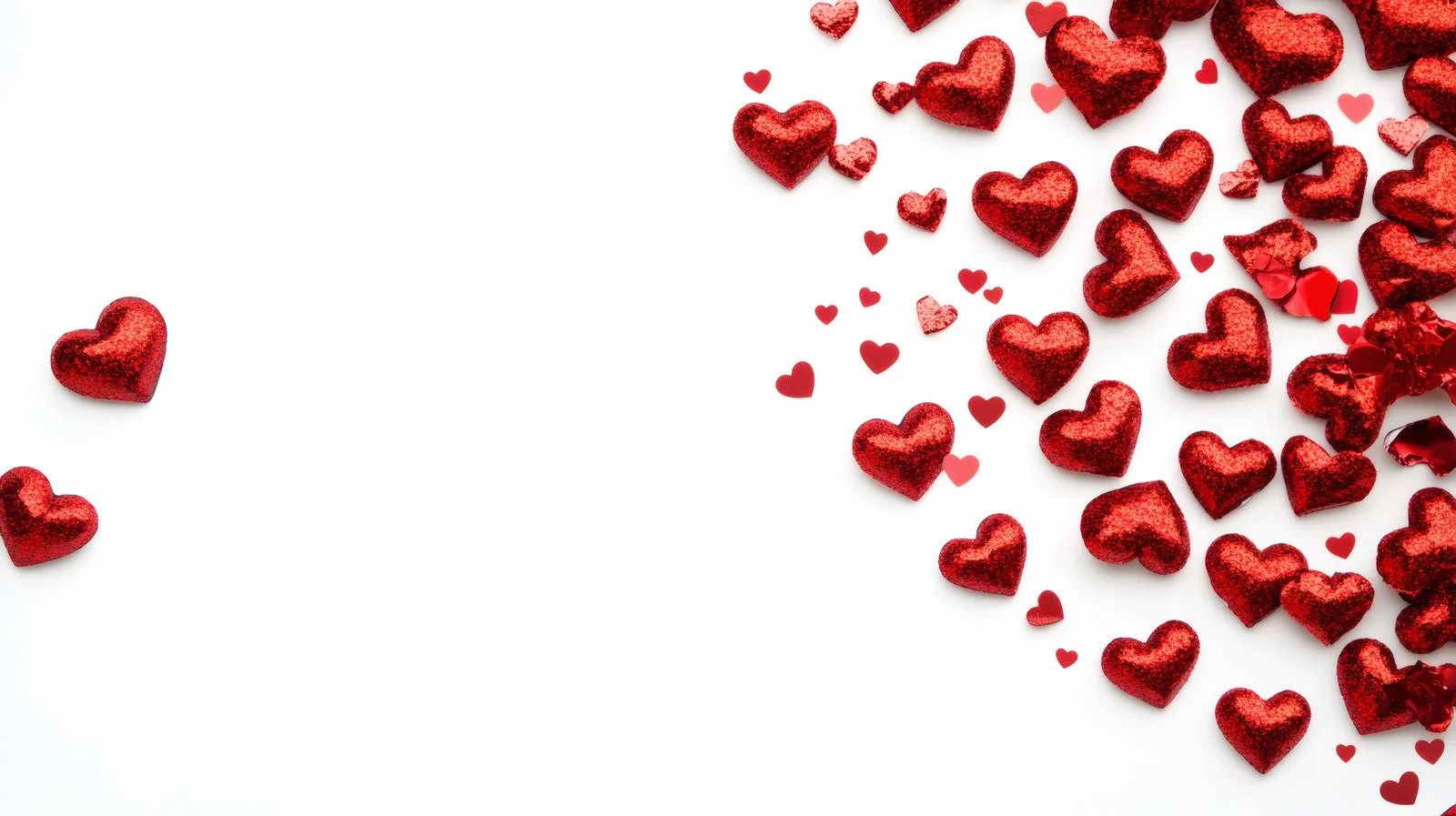 Romantic Hearts on White Background Slightly — free download from Dotvec