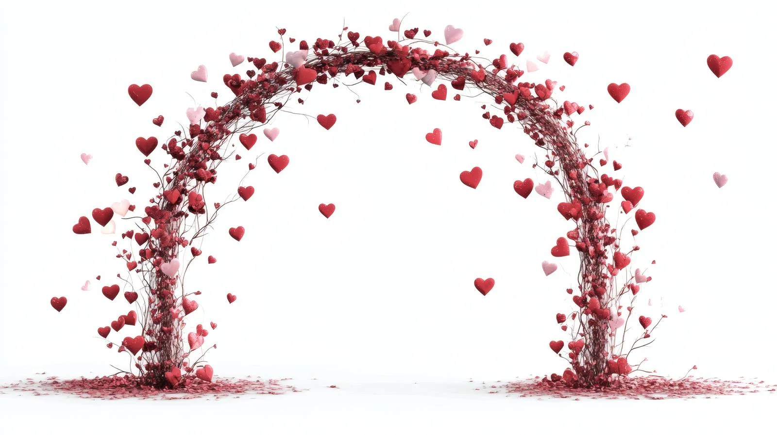 Romantic Wedding Arch adorned with Hearts — free download from Dotvec