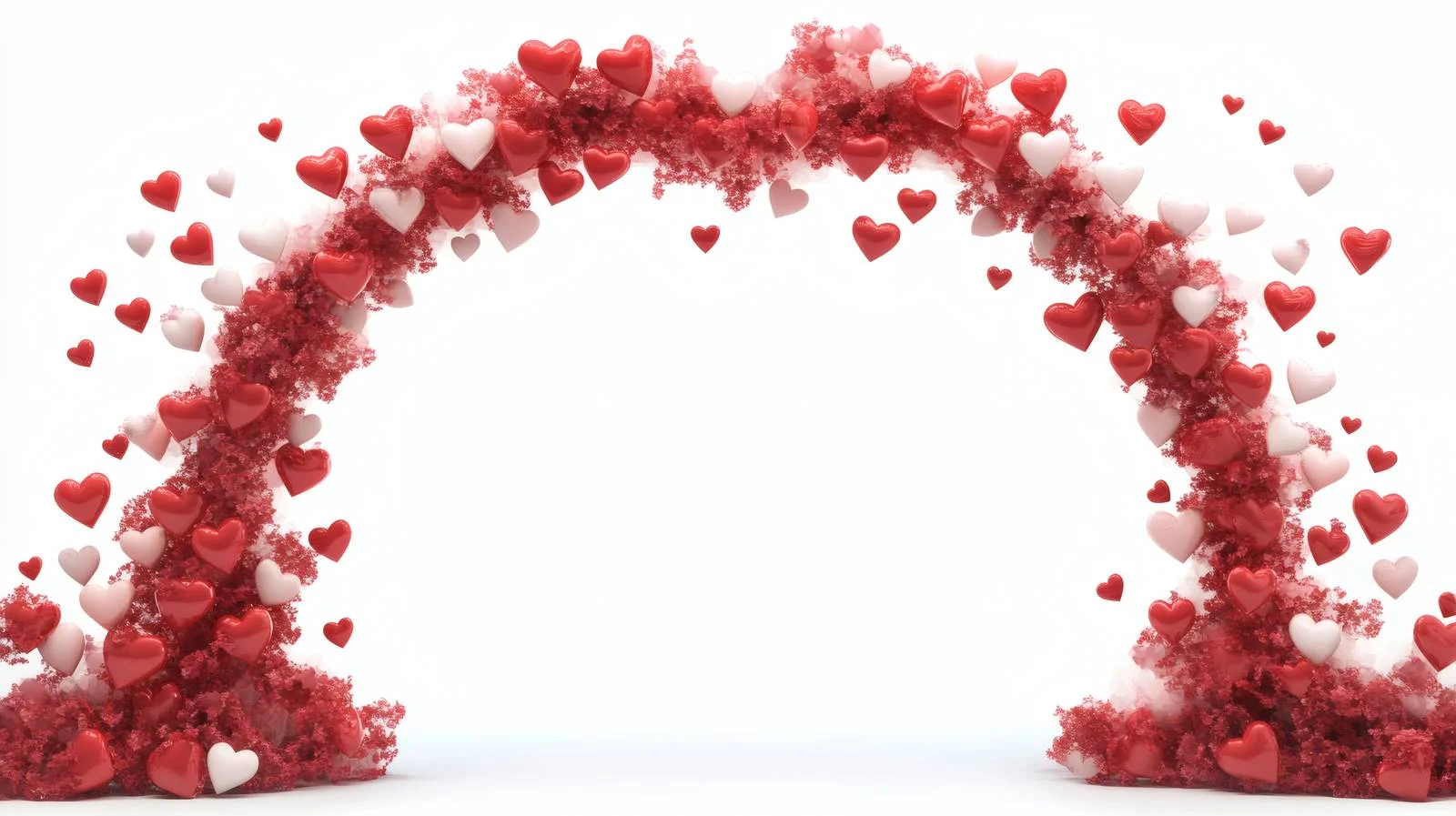 Romantic Wedding Arch with Heart Decor — free download from Dotvec