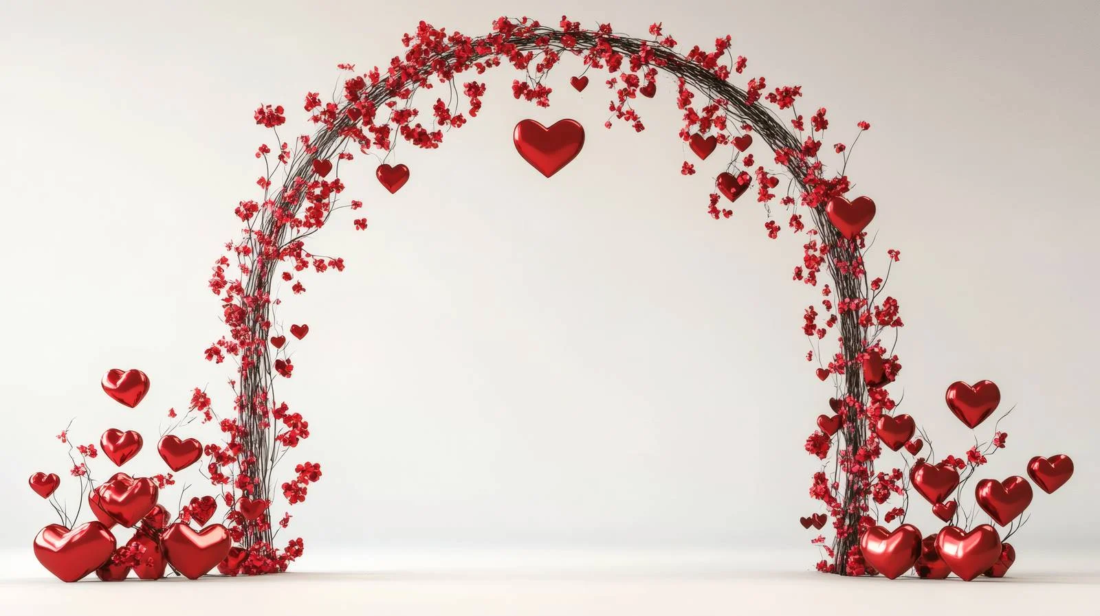 Romantic Wedding Arch Decorated with Hearts — free download from Dotvec