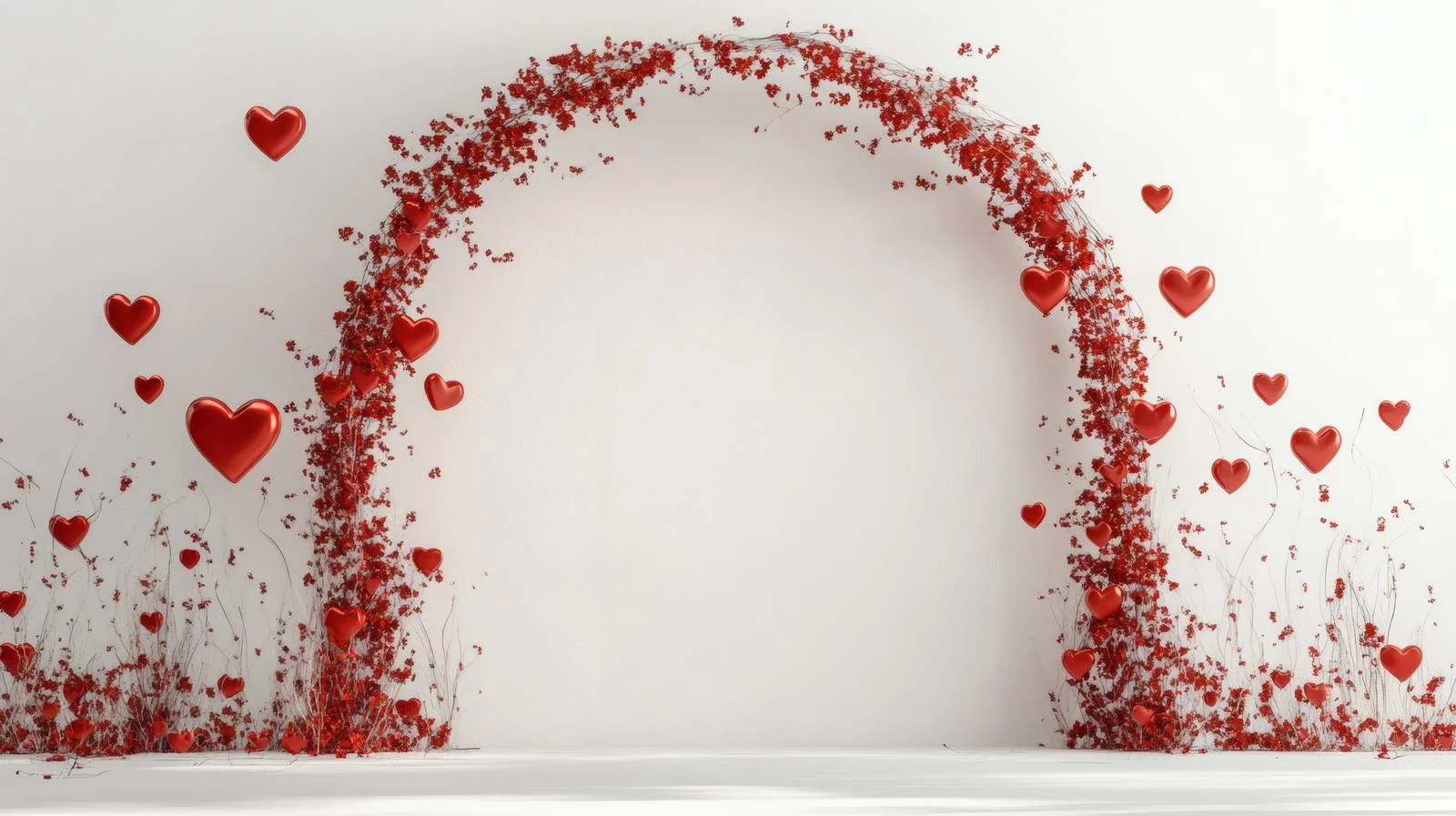 Romantic Wedding Arch adorned with Hearts — free download from Dotvec