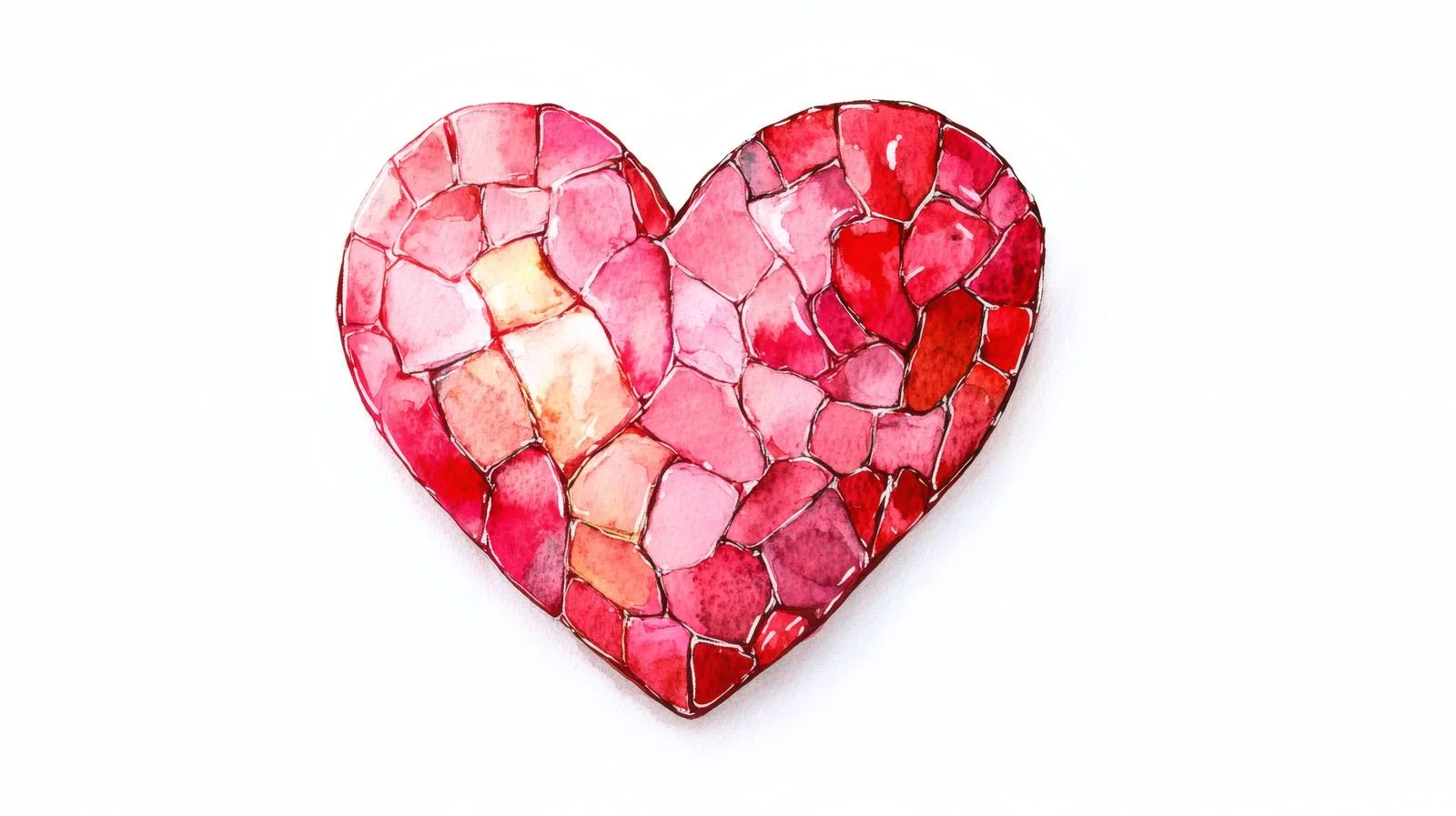 Romantic Pink Heart on White Background — free download from Dotvec