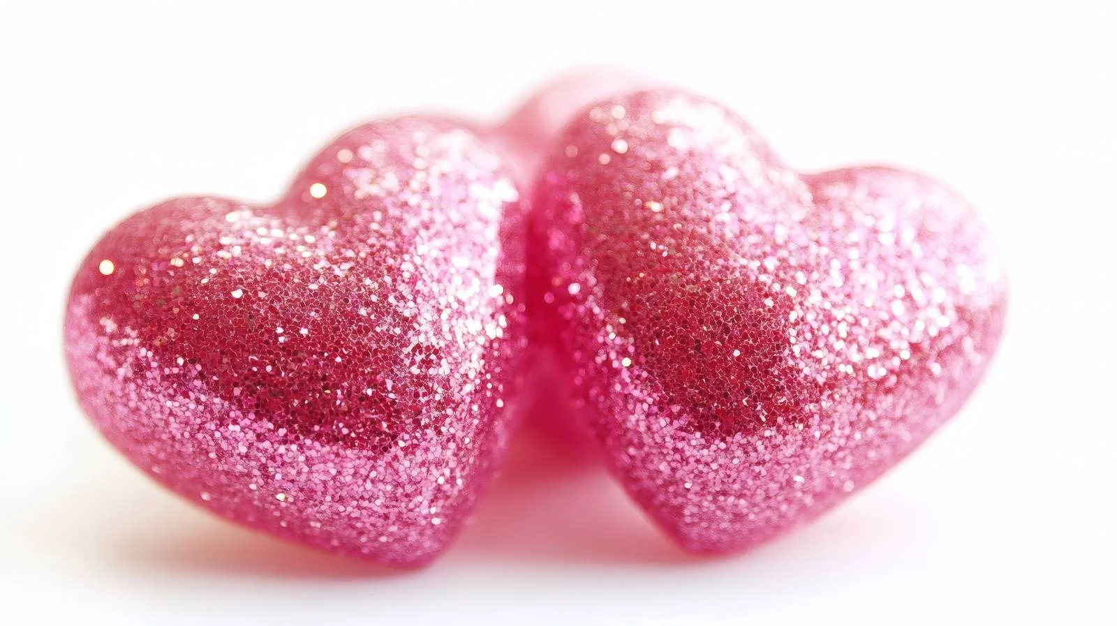 Romantic Pink Hearts on White Background — free download from Dotvec