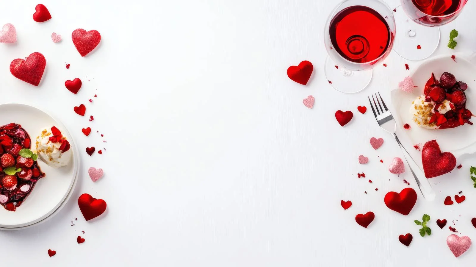 Elegant Valentine's Day Dinner Setting — free download from Dotvec