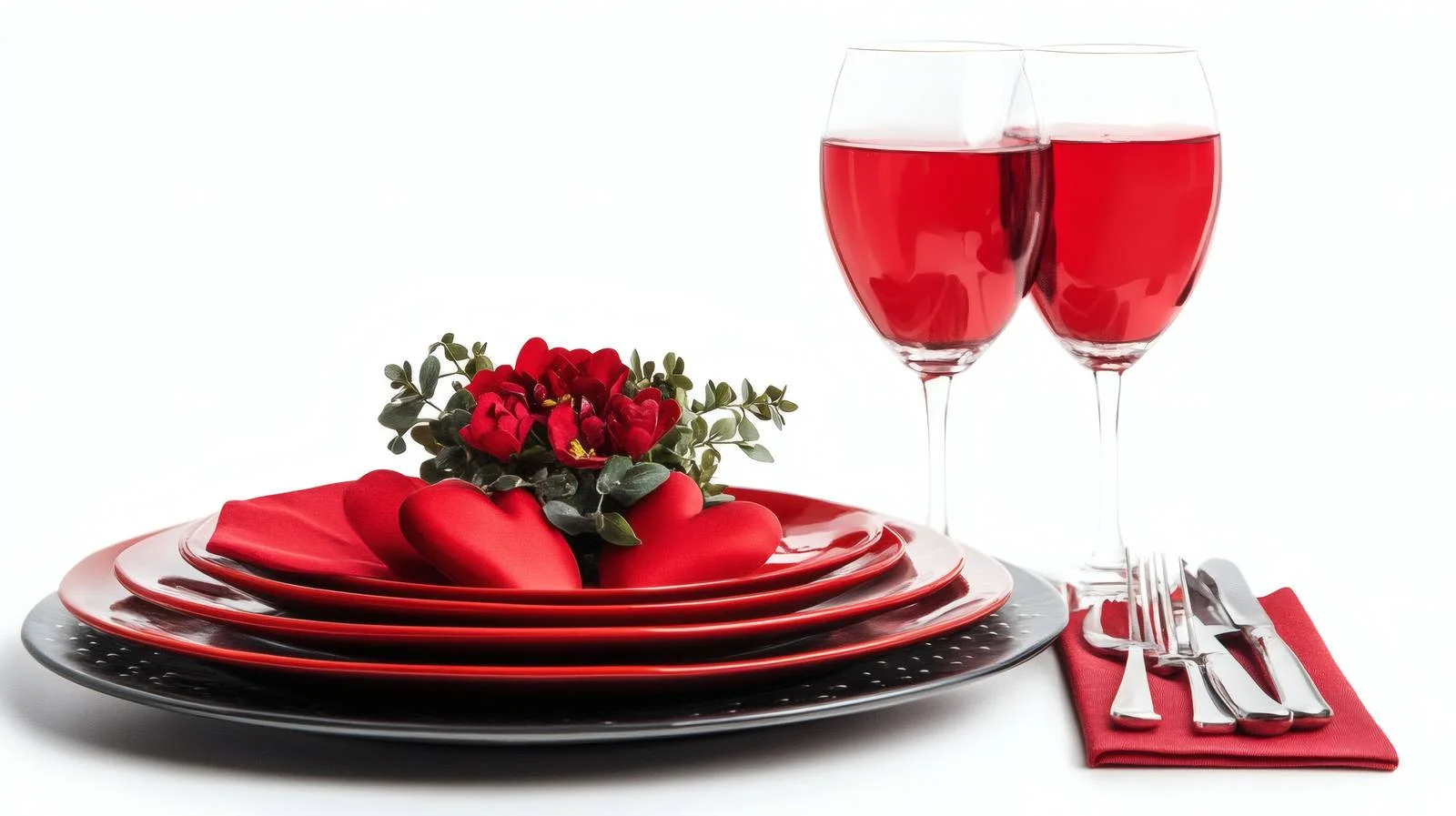 Elegant Valentine's Day Dining Setup — free download from Dotvec