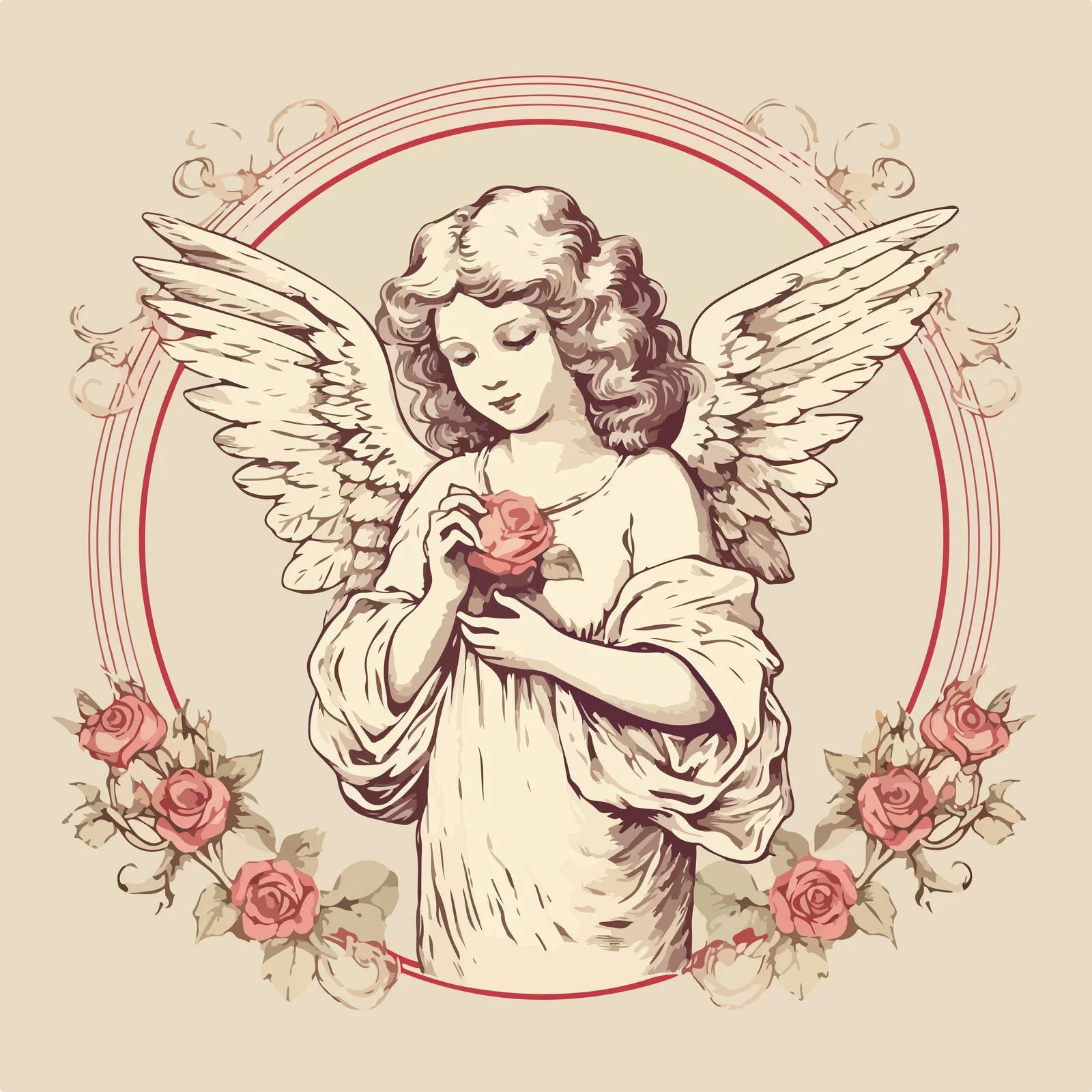 Romantic Valentine's Day Card Design Template — free download from Dotvec