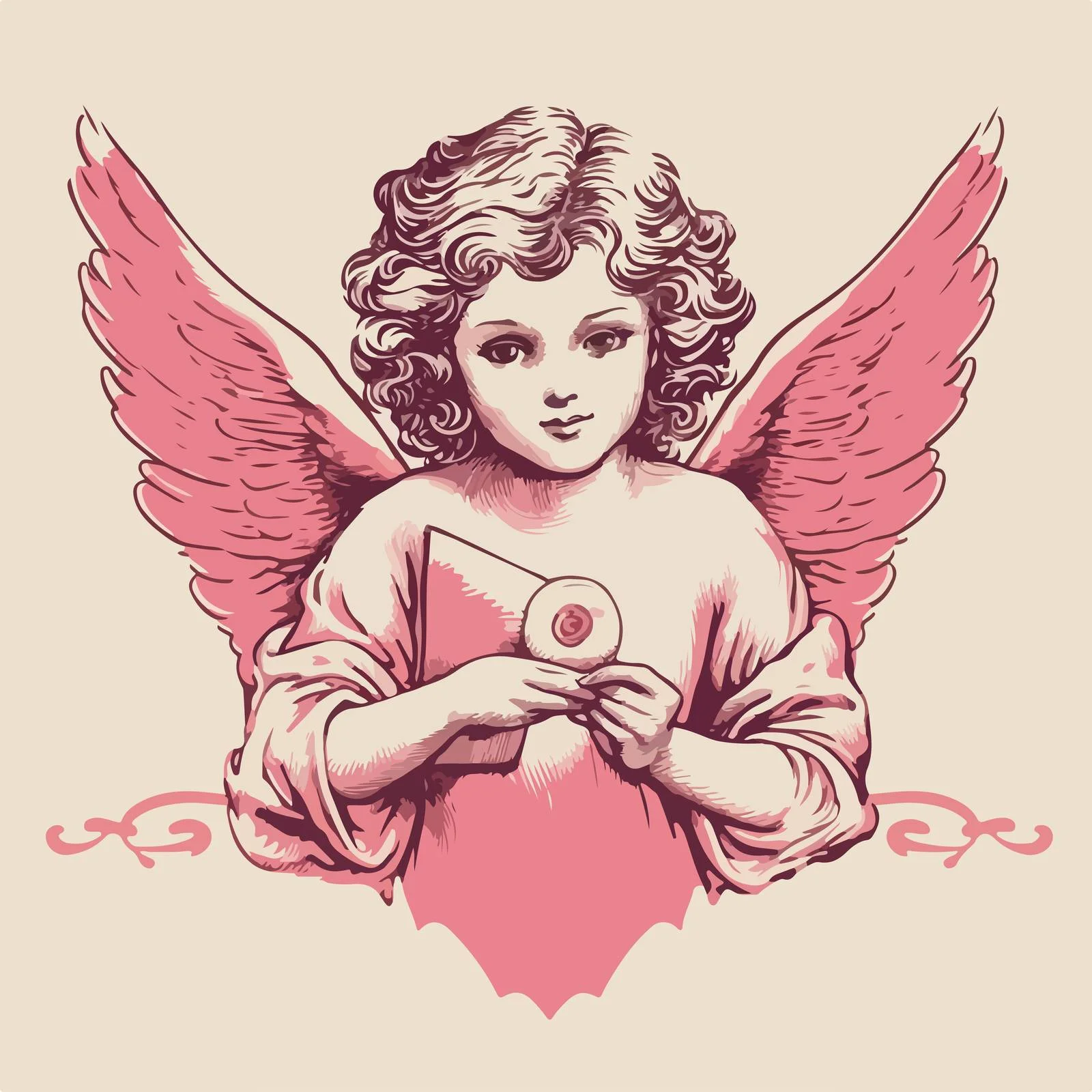 Romantic Valentine's Day Card Template — free download from Dotvec