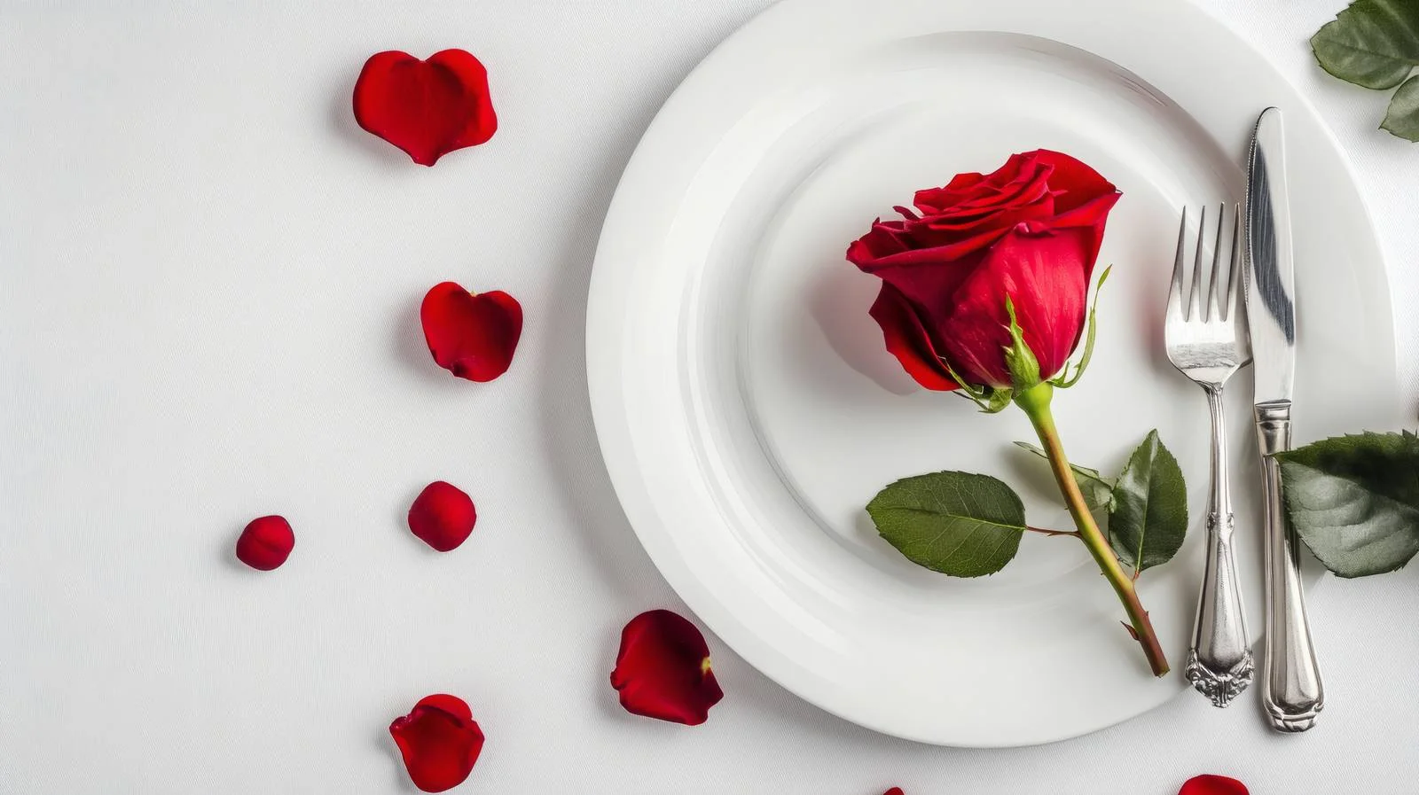 Elegant Valentines Day Table Decor Setting — free download from Dotvec