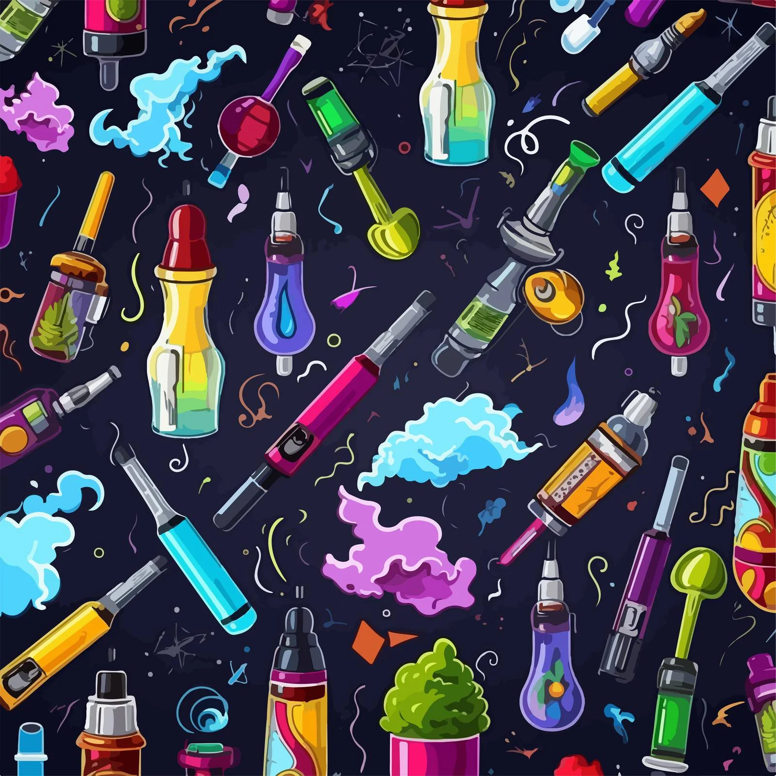 E-cigarette Background Seamless Pattern Design — free download from Dotvec