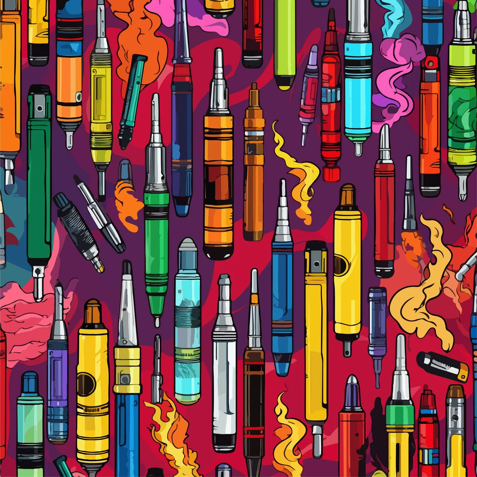 E-cigarette background pattern design – free vape image from Dotvec