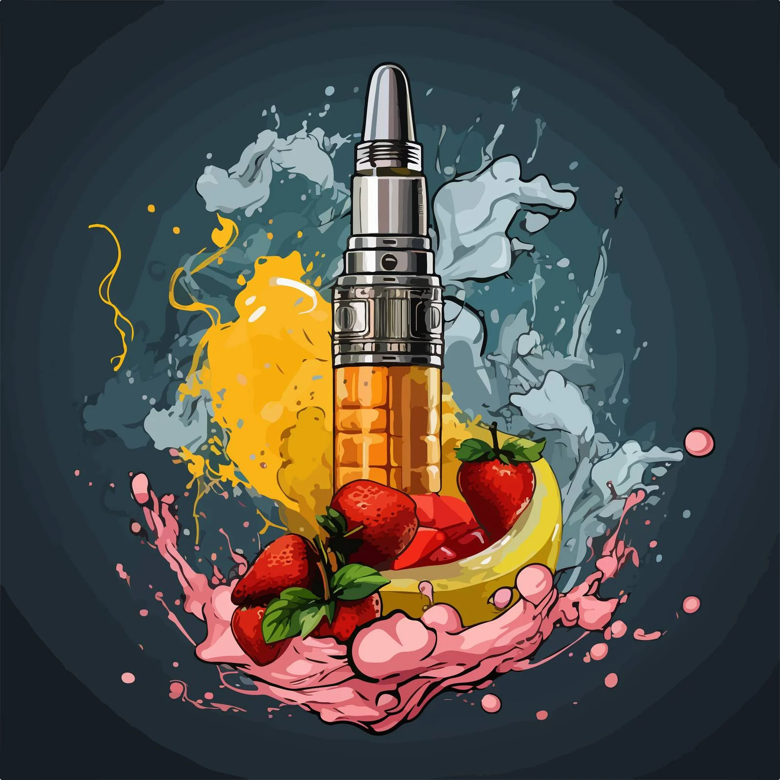 E-cigarette Technology Illustration: Vaping Device — free download from Dotvec