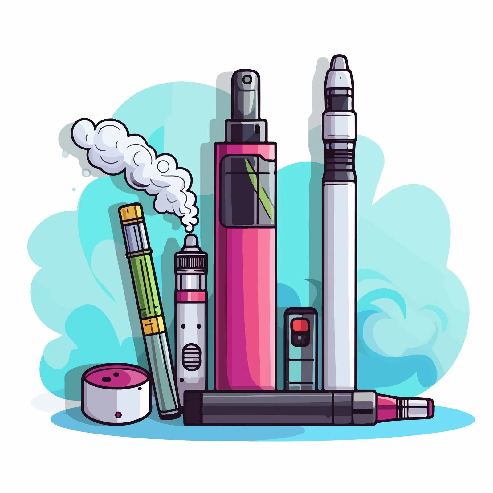 Comprehensive Vape Device Collection Illustration — free download from Dotvec