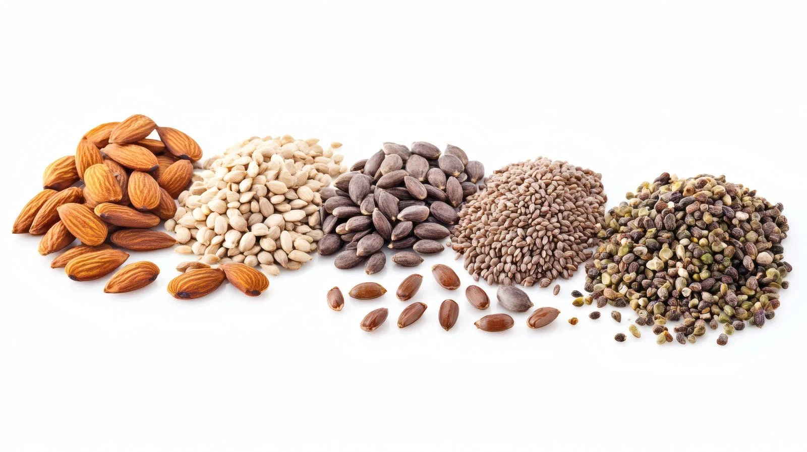 Assorted Seeds on White Background — free download from Dotvec