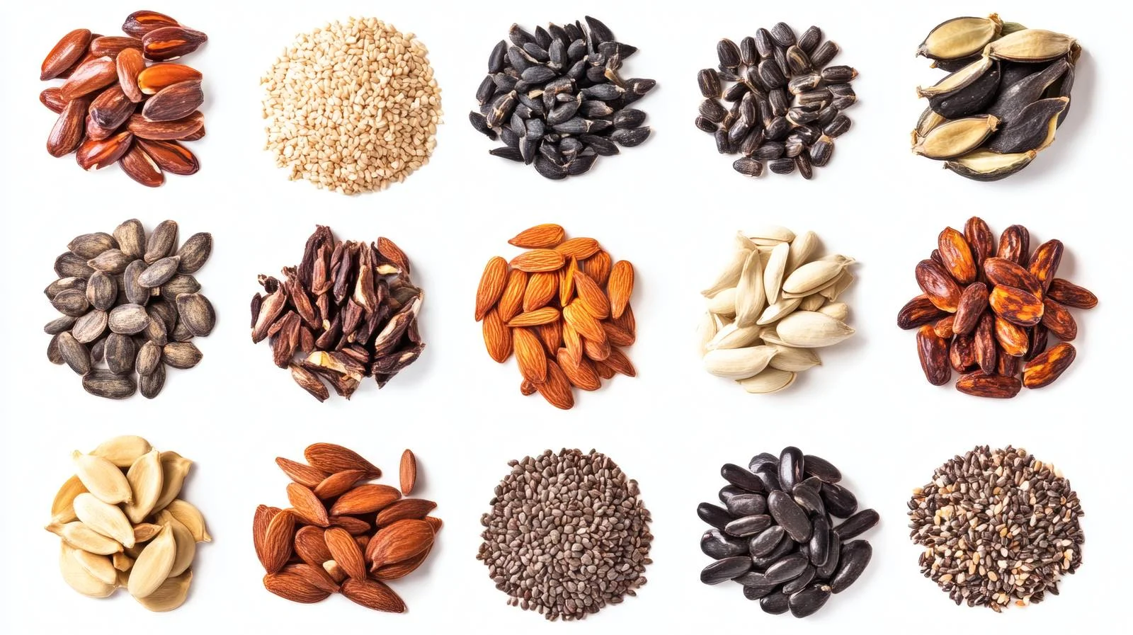 Assorted Seeds on White Background — free download from Dotvec