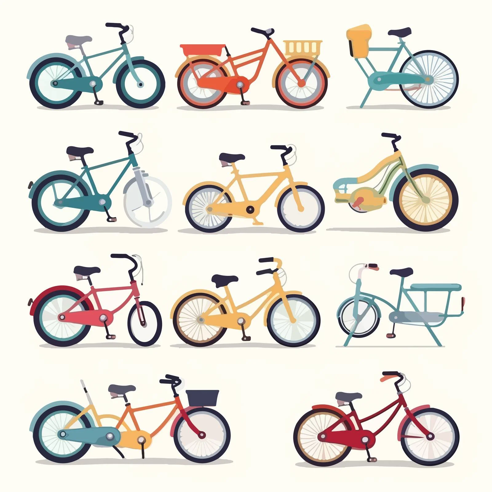 Vibrant Children's Bicycle Assortment Displayed Outdoors — free download from Dotvec