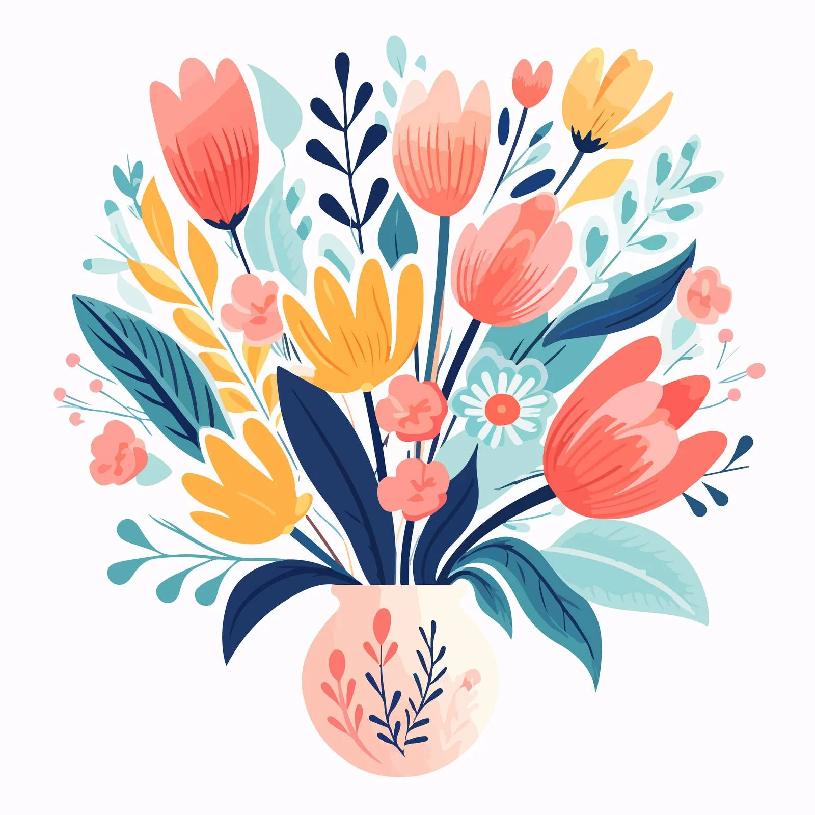 Elegant Vase Holding Beautiful Spring Flowers — free download from Dotvec