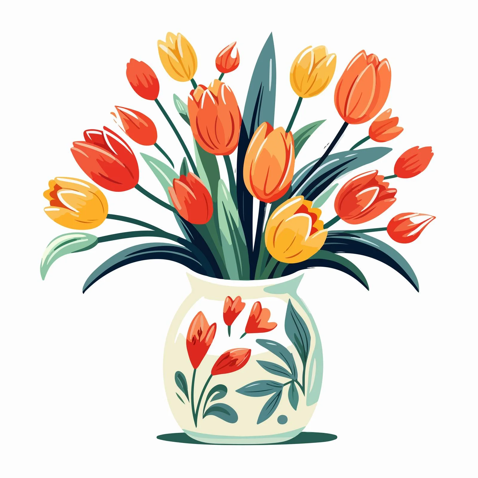 Elegant Vase Spring Floral Bouquet Display — free download from Dotvec