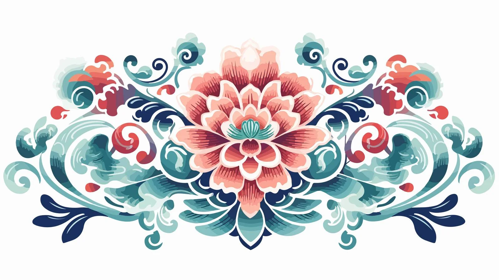 Asian Ornament Cartoon Vector Illustration — free download from Dotvec