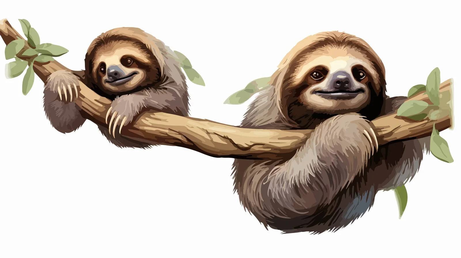 Sleeping Sloth Hanging Slots Vector Illustration – free slots image from Dotvec