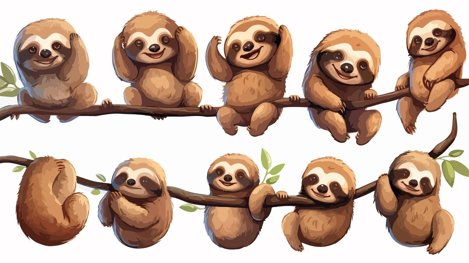 Sleeping Sloth on Hanging Slots – free slots image from Dotvec