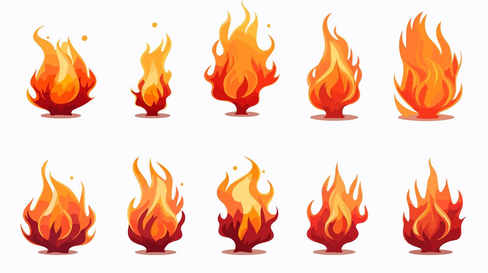 Simple Fireball Vector Collection — free download from Dotvec