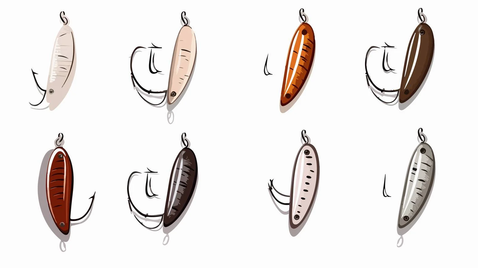 Professional Fishing Hooks for Lures Display