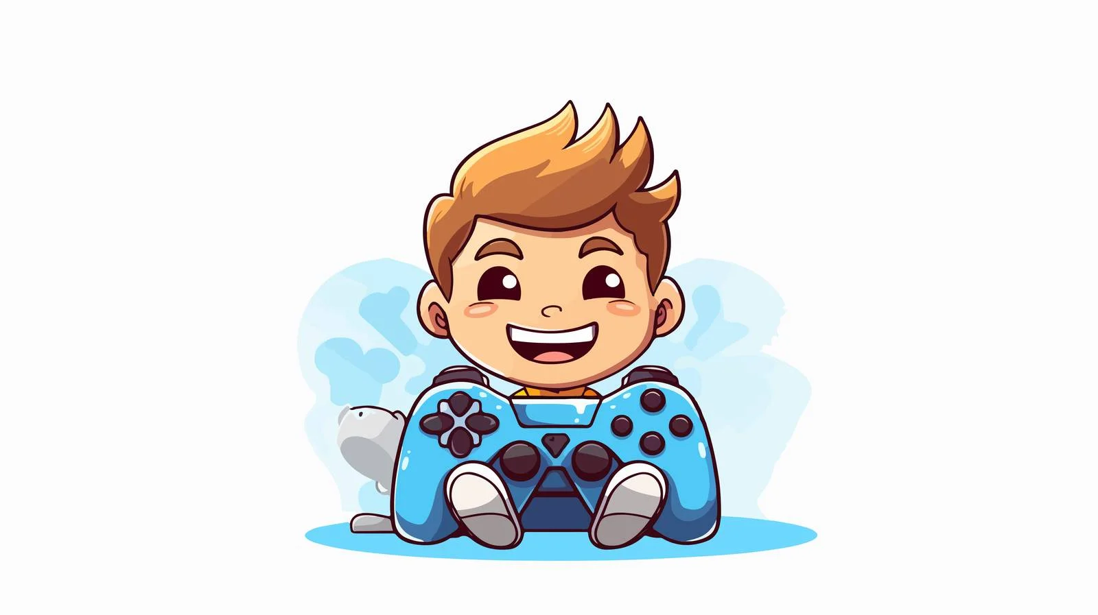 Child Watching TV Cartoon Vector Illustration — free download from Dotvec