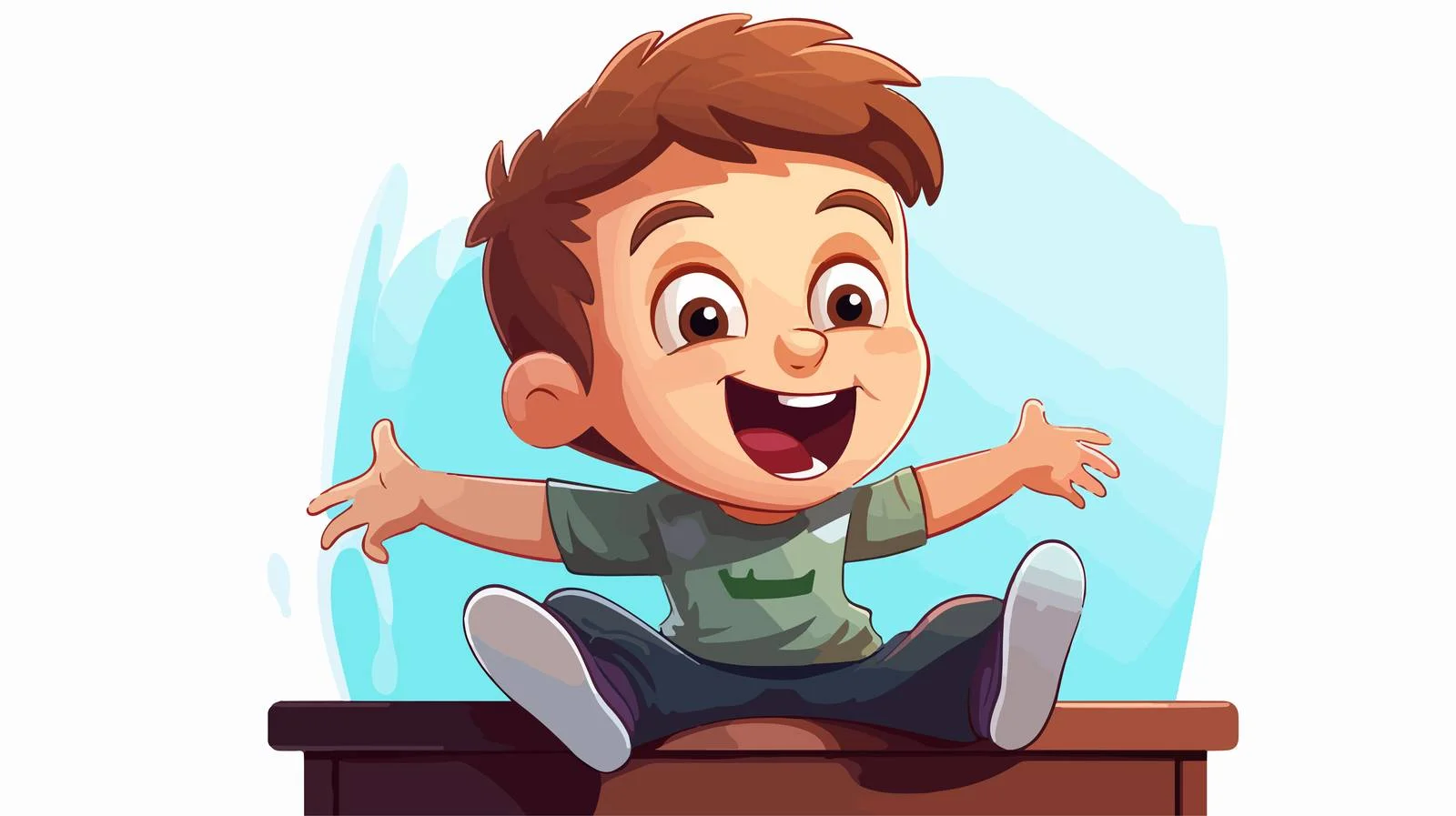 Child Watching TV Cartoon Vector Illustration — free download from Dotvec