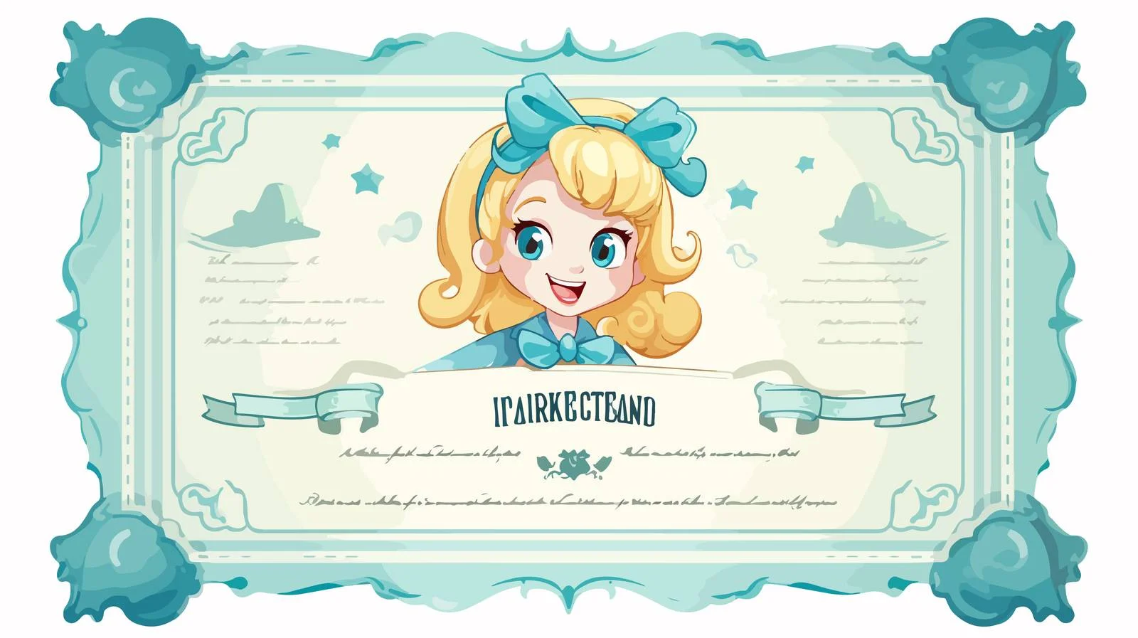 Preschool Kids Diploma Cartoon Vector Illustration — free download from Dotvec