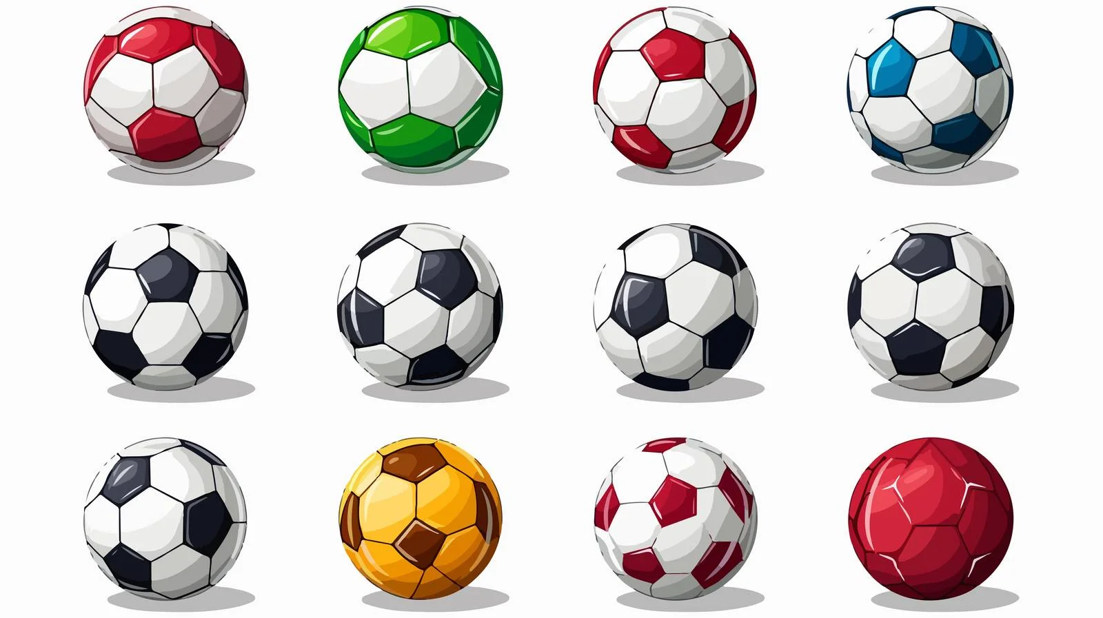 Vector Soccer Balls Collection — free download from Dotvec